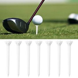 BESPORTBLE 100 Pieces/Set 70 mm Plastic Golf Tees Outdoor Sports Golf Tees Golf Training Equipment Golf Supplies Accessories for Golfers (White)