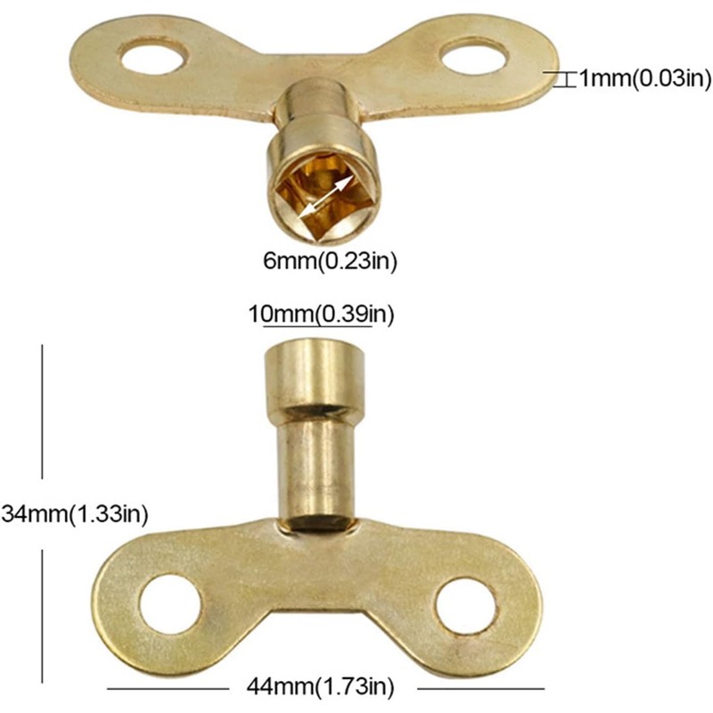 Dwang 1Pc Brass Radiator Bleed Key - Metal Radiator Bleeding