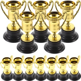 Operitacx Mini Trophies for Kids Awards, 12Pcs Gold Participation Trophy Cup for Sports, Tournaments, Competitions