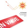 Drain Valve Sign, Fire Safety Sign, (2 Pack) 3x12 Inches,