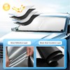 TFSZE Sonnenschutz Auto Frontscheibe,145*80cm Windshield Sun Shade,Frontscheibenabdeckung,Sonnenblende Vorne,Sonnenschutz Auto, Windschutzscheibe