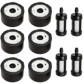 6pcs Cut-Off Saw Rubber Buffer Foot + 4pcs Fuel Filter Replacement for Stihl TS410 TS420 TS510 TS700 TS760 TS800 Repl.# 4205-790-9300, 4205 790 9300, 635-009