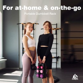 LIONSCOOL 1LB 2LB 3LB Pair Neoprene Coated Dumbbell Set with Sturdy and Portable Rack, All Purpose Premium Hex Dumbbell Set (Rosy Vigor)