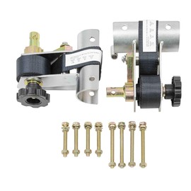 Mytee Products 1.5" x 7' Ladder Rack Ratchet Straps (Pair) Round Tube Mount, Black, Stainless Steel | Truck Rack Ratchet Straps Tie Down - Bolt Mounting Hardware Included