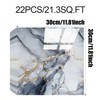 Chejiaye Thick 22pcs Marble Peel and Stick Backsplash Surface Waterproof