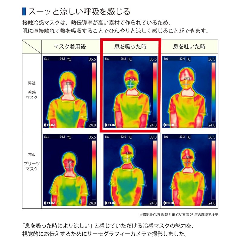 [快適設計IBR] 冷感マスク 5層保護 接触冷感 立体3D 通気性良好 メガネ曇り防止 不織布 夏用 耳に優しい