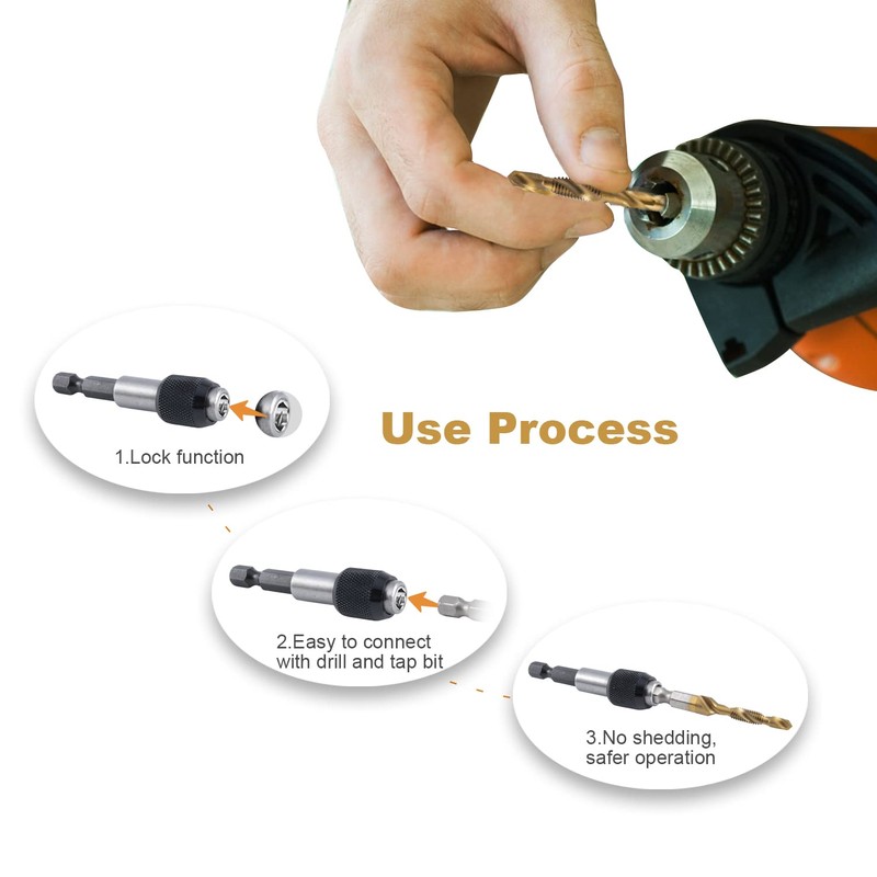 HIDOTOL Titanium Combination Drill and Tap Bits Set with Quick