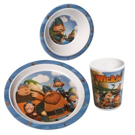 Studio 100 MEVI00000260 - Wickie und die starken Männer, Geschirr-Set, 3-teilig