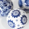 Prodbuy Set of 3 Small Deco Balls Blue & White