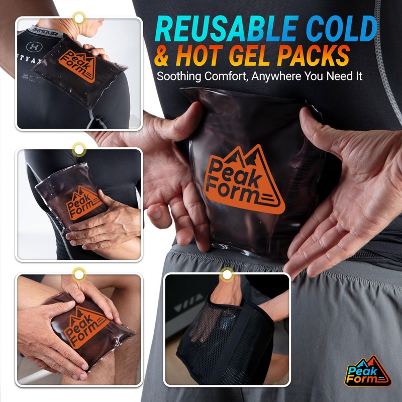 Peak Form Back Support Brace with Hot Cold Therapy -