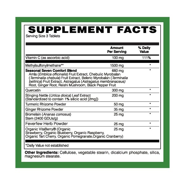 LifeSource Vitamins All Natural Allergy Support - Seasonal and Perennial