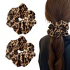 Leopard Print Headband 2 Pieces Silk Hair Bobbles Large Hair