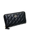 Coach CZ339 IMBLK Women's Folding Wallet Quilted Medium ID Zip