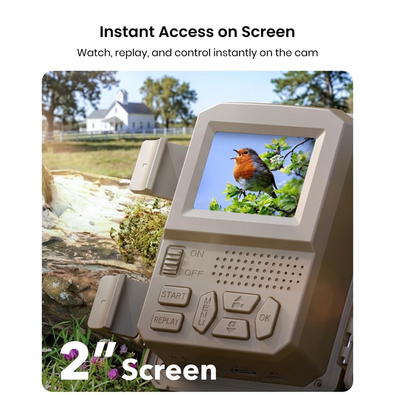 Misstech 4K UHD Solar Trail Camera, 0.1s Motion-Activated Wildlife Record