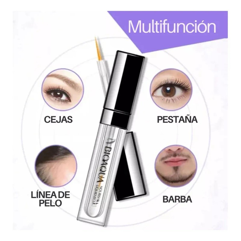 Suero Bioaqua Crecimiento De Pestañas Alarga Fortalece 7ml