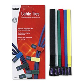 Belkin Velcro Cable Ties, 8in, 6 Pack
