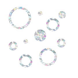 Ring and Circle Static Window Clings Anti Collision Window Decals for Bird Strikes, Glass Awareness Stickers, Stop Birds Flying into Windows, Set of 21