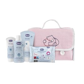 Chicco Natural Sensation Set de regalo Rosa cosméticos para bebé. Crema, shampoo, antirozaduras y toallitas húmedas