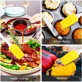 ULTECHNOVO 2 Piezas Brocha Silicona Cocina Pincel Repostería Flexible para Carne y Aceite Mango Ergonómico para Parrilla y Horneado Versátil