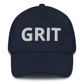 GRIT Hat (Embroidered Dad Cap) Dan Campbell Grit Hat Navy