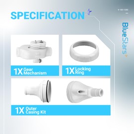 BlueStars [Upgraded] 9-100-1200 Backup Valve Compatible with Polaris 360 & Vac-Sweep Pool Cleaner – White Polymer Blend Body, 2 Ports, 1.5" Inlet & Outlet
