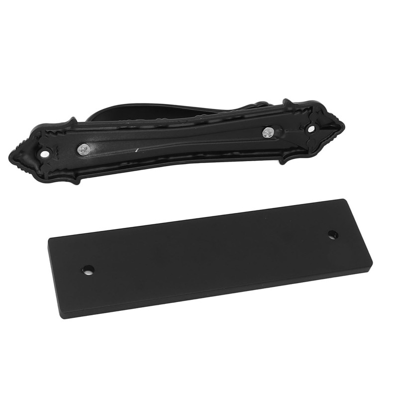 Sliding Barn Door Handle Aluminum Alloy Black Punch Free Double