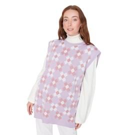 Trendyol Women's TCTAW23SV00020/Lila Sweater, Purple, L/XL, purple