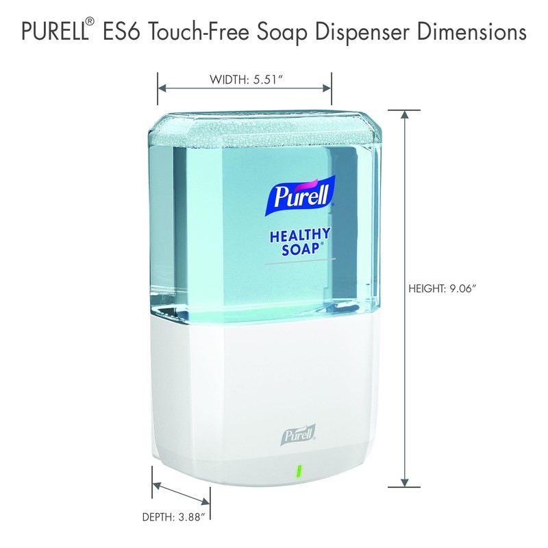 PURELL ES6 Automatic Hand Soap Dispenser, White, Compatible with 1200