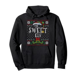 Sweet Elf Family Christmas Matching Ugly Sweater Pajama Pullover Hoodie