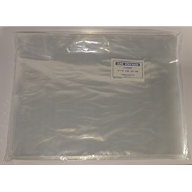 1000-9 x 12" Poly Clear Plastic T-Shirt/Apparel Bags 1 Mil 2" Back Flap Lock