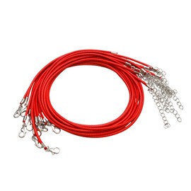 Pocoxll 10 Pcs 2.0mm Leather Necklace Cords with Clasp,Waxed Cords,Necklace Ropes for Pendants and Jewelry Making(Red)
