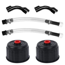 Racing Fuels Filler Hose & Cap Kit, 5.5 Gallon Replacement Cap for VP Racing Fuel Jug, Racing Fuel Jug Hose with Bender for VP Racing Fuel Jugs, Jegs Jugs, LC2 Jugs - 2 Pcs