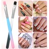 Clean Up Nail Brush, 4Pcs Flat Head Detail Brushes for