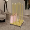 CNCEST Hanger Organizer Stacker, Hanger Organizer Storage Rack with Wheels,