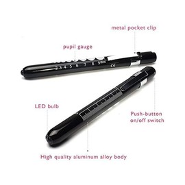 Mini Pen Torch Light SUPERTOOL Diagnostic Medical Penlight, Mini Reusable LED Penlight Flashlight Pen Torch for Home Outdoor Doctor Nurse EMT Emergency (Red, 1 Pack),13.5cm