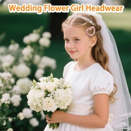 Flower Girl Hair Accessory Clip Side Barrettes for Women Thin Thick Hair Christmas Festival Hair Clips for Women Ladies Decorative Triangle Heart Hairclip Party Favor Barrettes Daily Wear Hairclip