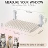 MewooFun 2 PCS Large Folding Cat Window Perch with Suction