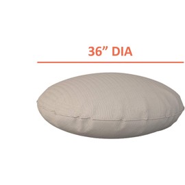 Covers & all Round Pillow Cover, Weather & UV Resistant Water Repellant Protector for Pillows Home Office Living Room Decor Chair Sofa Couch, with Zippers (36" Diameter x 5" H, Beige)