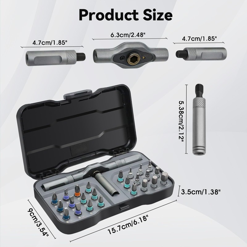 24 in 1 Magnetic Screwdriver Set, HYLEBOR Screwdriver Set with