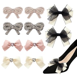 CAI LAI 10 Pcs Shoe Clips for Women Rhinestone Crystal Shoe Clips Shoe Accessories Shoe Accessories for Dress Shoe Shoe Decorations Clips Shoe Pins Bow Shoe Jewelry Clips