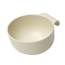 ideaco Universal Design Flatware Mini Bowl with Handle Diameter 4.1 inches (10.5 cm) Capacity 7.8 fl oz (200 ml) UD bowl S sand white