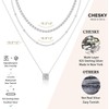 CHESKY Layered Silver Necklaces for Women Trendy, 925 Streling Silver