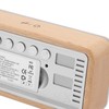 Digital Projection Alarm Clock VA HD Color Screen Wooden Weather