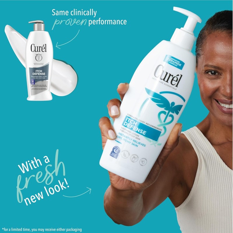 Curel Itch Defense Lotion 13 Ounce Pump (384ml) (3 Pack)