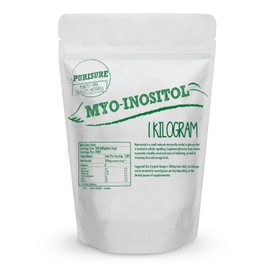 Myo Inositol Powder 1kg (2000 Servings), Nootropic, Cognitive Enhancer, Mood Support, Memory, Learning, Focus, Concentration, Boosts Mental and Physical Energy