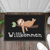 Trendation - Welcome Sloth Doormat Dirt Trapper Mat Gift Funny