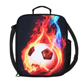 TOWEAR Football Lunch Box Bag Insulated Lunch Bag for School Work Picnic Football Sport Tote Lunch Box Containers Cooler Bag (football006)