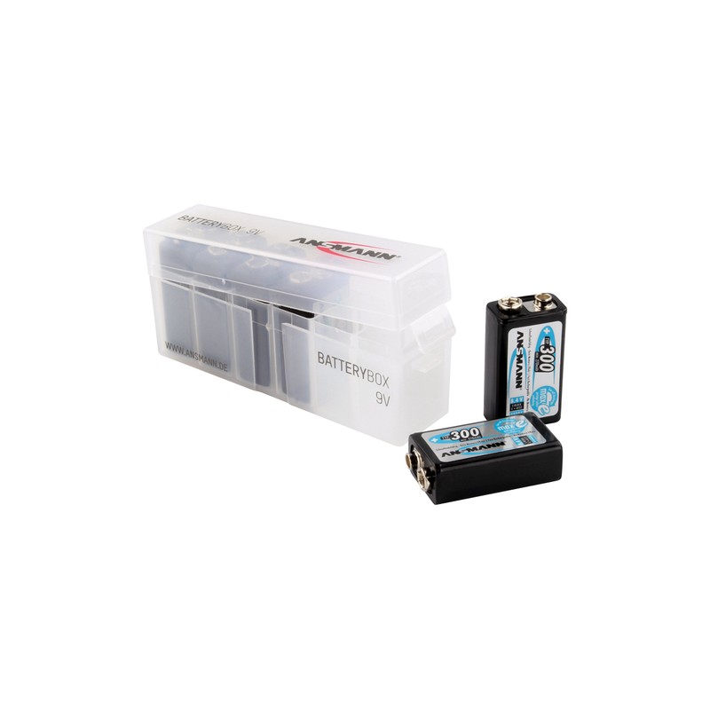 ANSMANN Battery Case for 6x 9V Rechargeable Batteries - Batterybox