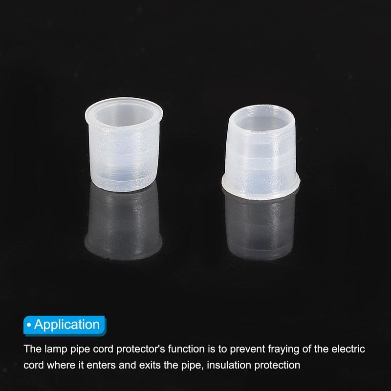 PATIKIL Lamp Pipe Cord Protector, 50 Pcs Plastic Tube Hole