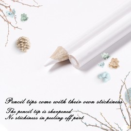 2 Pieces White Nail Pencil Nail Whitening Pencils French Art Manicure Pen DIY Dot Line Pattern Nail Art Supplies Nail Design